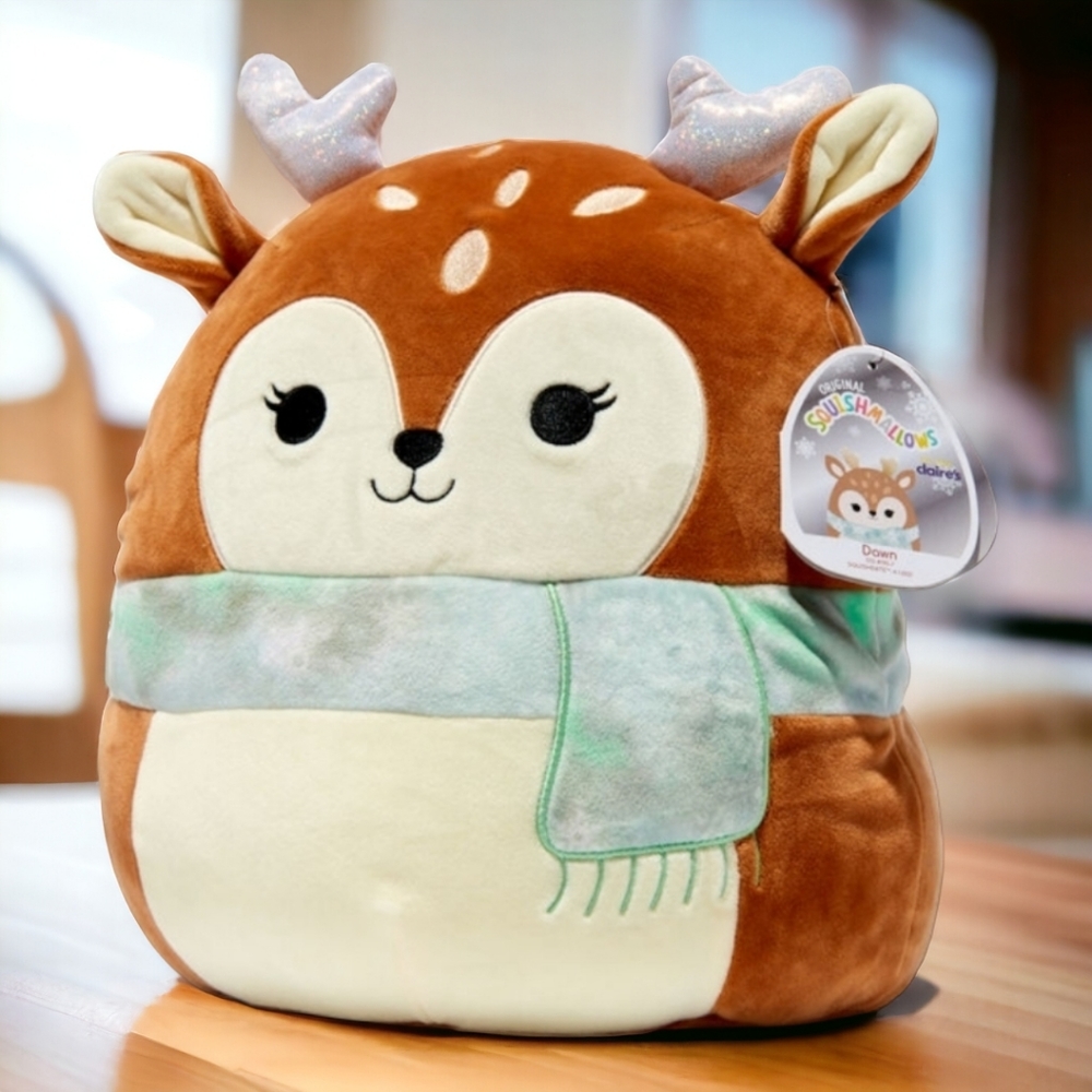 Brand NEW Squishmallow Dawn the Fawn Stuffed Deer Winter Holiday Christmas Gift